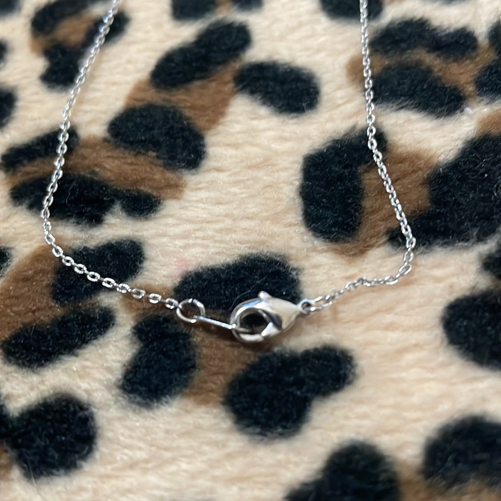 LOS ANGELES Script Pendant Necklace Silver Plated Brass Metal California Jewelry - Picture 6 of 10
